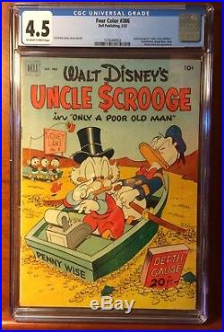 Uncle Scrooge #1 1952 Four Color 386 Cgc 4.5 Barks' Only A Poor Man