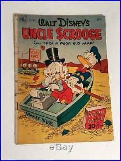 Uncle Scrooge #386 (#1) 1st app Dell Comics Four Color 1952 GD
