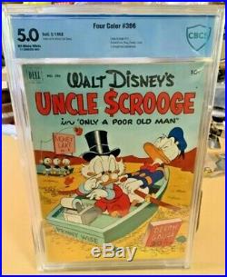 Walt Disney Four Color Comic #386 1st Issue Uncle Scrooge 1952 Cbcs 5.0 Vg/fn