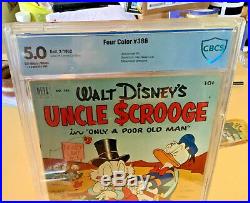 Walt Disney Four Color Comic #386 1st Issue Uncle Scrooge 1952 Cbcs 5.0 Vg/fn