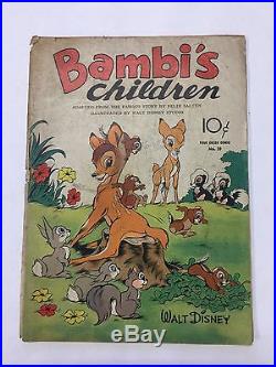 Walt Disney's Bambi's Children 1943 No. 30 Four Color Comic Book