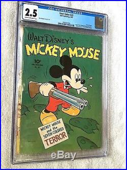 Walt Disney's Mickey Mouse Four Color #27 Dell 1943 CGC 2.5 cream/off-white pgs