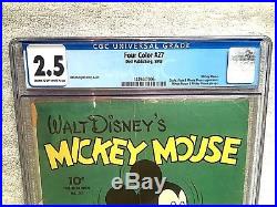 Walt Disney's Mickey Mouse Four Color #27 Dell 1943 CGC 2.5 cream/off-white pgs