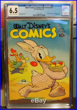 Walt Disneys Comics and Stories 32 (1943) CGC 6.5 Donald Duck OW-W Easter Cover